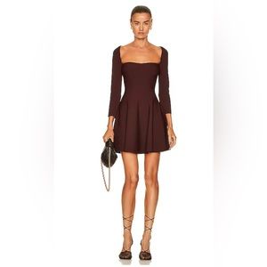 NWT Khaite Dylan Merlot Dress Size S $1280